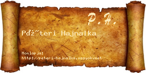 Péteri Hajnalka névjegykártya