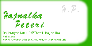 hajnalka peteri business card